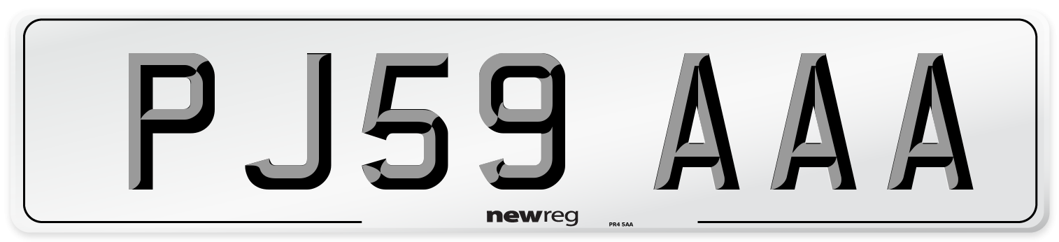 PJ59 AAA Number Plate from New Reg